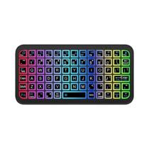 Teclado Sem Fio Bluetooth 5.2 Retroiluminado RGB Ultra Fino Mini Teclado Para Windows Android IOS