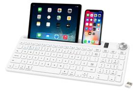 Teclado Sem Fio Bluetooth Abnt2 Recarregável Usb 2.4g
