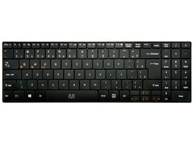 Teclado Sem Fio Bluetooth Slim Multi Preto Tecla Multimidia