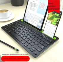 Teclado Sem Fio Com Apoio Para Tablet Celular Notebook Touch Tecla Confortavel