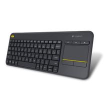 Teclado Sem Fio Com Mouse Touch Pad Integrado Logitech Bom