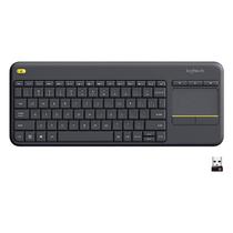 Teclado sem Fio com Touchpad Logitech ABNT2 com - Cinza K400 Plus