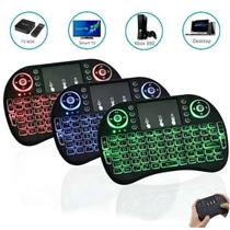 Teclado Sem Fio Compacto Com Luzes Coloridas