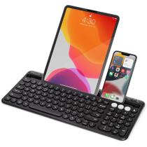 Teclado sem fio DeLux K2212V com suporte de suporte BT5.0 preto