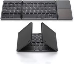 Teclado sem fio dobrável com touchpad recarregável Teclado sem fio dobrável com touchpad recarregável