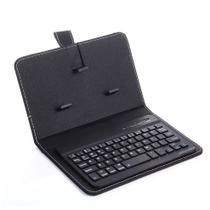 Teclado sem fio e capa de couro para teclado para celular