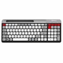 Teclado Sem Fio Hrebos ShadowType Bluetooth + USB 2.4GHz Recarregável Silencioso para Notebook PC Smart TV Teclado Sem Fio Hrebos ShadowType Bluetooth + USB 2.4GHz Recarregável Silencioso para Notebook PC Smart TV