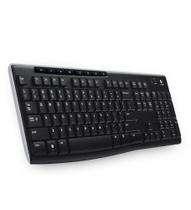 Teclado sem fio Logitech K270 com receptor USB, resistente a derramamentos Teclado sem fio Logitech K270 com receptor USB, resistente a derramamentos