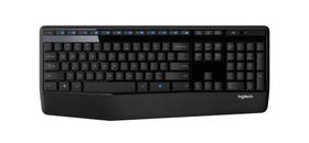 Teclado sem fio Logitech K345 de tamanho completo com apoio para as mãos Teclado sem fio Logitech K345 de tamanho completo com apoio para as mãos