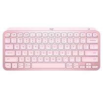 Teclado sem Fio Logitech MX Keys Mini - Padrão US - Rosa - Bluetooth - 920-010507
