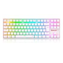Teclado Sem Fio Mecânico Gamer Kumara Pro, RGB, Switch Red, Wireless e Bluetooth, Branco - Redragon