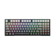 Teclado Sem Fio Mecânico Gamer Machenike B94W Pro Tri-Mode, RGB, Bluetooth, Cinza, Switch Jade/Green - K500F-B94W