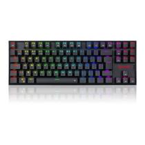 Teclado Sem Fio Mecânico Gamer Redragon Kumara Pro, RGB, Wireless e Bluetooth, Switch Blue, Preto -
