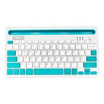 Teclado Sem Fio Oex Class, Bluetooth, Suporte Integrado Tablet ABNT2, Branco - TC502
