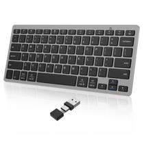Teclado sem fio OMOTON 2.4G para Win 7/8/10 com USB e tipo C