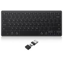 Teclado sem fio OMOTON 2.4G para Win 7/8/10 com USB e tipo C
