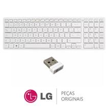 Teclado Sem Fio V320 Branco + Receptor de Sinal para All In One e Notebook LG