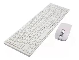 teclado sem fio wireless 2.4G com mouse slim ultra fino