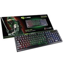 Teclado Semi Mecânico DL Games Invader, LED, ABNT - TG250PRE