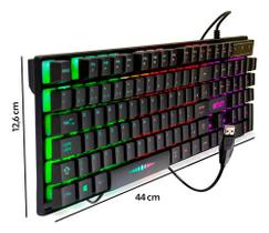 Teclado Semi Mecânico Gamer 3200dpi Led Luminoso Exbom