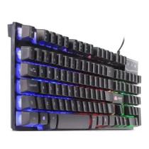 Teclado Semi-Mecânico Gamer RGB Multi Color Portugues BR Teclado Semi-Mecânico Gamer RGB Multi Color Portugues BR