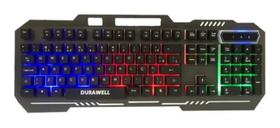 Teclado Semi Mecânico Luz Led Gamer USB Apoio Celular