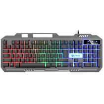 Teclado Semi Mecanico Shield Gamer Led Vermelho Abnt2 Full