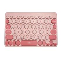 Teclado Silencioso Bluetooth Sem Fio Retro Oex Tc510 Rosa