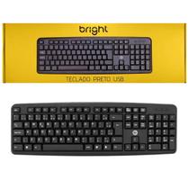 Teclado Simples Usb Padrão Abnt2 Preto Bright Teclado Simples Usb Padrão Abnt2 Preto Bright