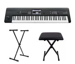 Teclado Sintetizador Korg Krome 73 Banqueta e Estante Kit Teclado Sintetizador Korg Krome 73 Banqueta e Estante Kit