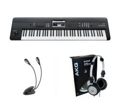 Teclado Sintetizador Korg Krome 73 Fone K414 e Luminária Kit Teclado Sintetizador Korg Krome 73 Fone K414 e Luminária Kit