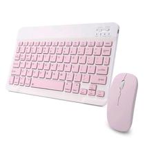 Teclado Slim sem Fio Bluetooth Português ABNT2 Mouse Bluetooth - Kit Mouse e Teclado