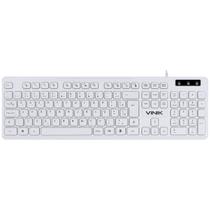 Teclado slim usb branco vinik tcb200 teclado com fio para pc