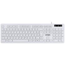 Teclado slim usb branco vinik tcb200 teclado com fio para pc