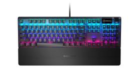 Teclado SteelSeries Apex 5 Mecânico RGB com Switch Azul