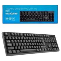 Teclado universitario com fio usb 2.0 - preto - un - maxprint