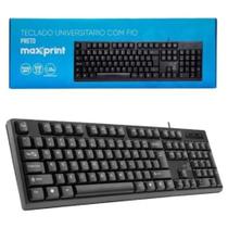 Teclado Universitario Com Fio Usb2.0 Preto - Maxprint