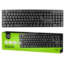 Teclado USB BrazilPC Genérico Comum Preto Cabo 1,3m BPC8236 Indicado para Desktops e Notebook