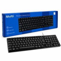 Teclado USB com Fio Multilaser Compacto Resistente a Água Preto TC193 Teclado USB com Fio Multilaser Compacto Resistente a Água Preto TC193