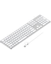 Teclado USB de alumínio 9H com fio para Apple Mac Pro, Mini Mac Teclado USB de alumínio 9H com fio para Apple Mac Pro, Mini Mac