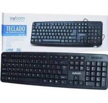Teclado Usb Exbom Bk-102 Padrão Abnt2 Com Fio Pc Notebook