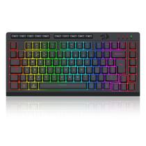 Teclado usb gamer crescent pro 75 rgb wireless redragon abnt2 preto k524rgb-pro