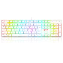 Teclado Usb Gamer Mecanico Mitra Branco RGB PT/BR ABNT2 K551W-RGB-PT-RED Redragon