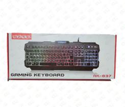 Teclado usb gamer rgb ak-837 satellite