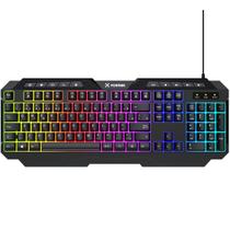 Teclado usb gamer short cut rainbow fortrek preto