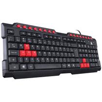 Teclado usb gamer vx gaming dragon v2 abnt2 - preto/vermelho