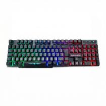 Teclado USB K-Mex KM3528 - ABNT2 - Rainbow - Preto - KM3528U0001CB0X Teclado USB K-Mex KM3528 - ABNT2 - Rainbow - Preto - KM3528U0001CB0X