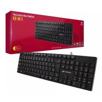 Teclado usb multimidia abnt2 kb-m11bk preto c3tech