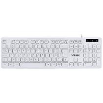 Teclado Usb Multimidia Slim Branco - Teclas Chocolate - Cabo 1.8m - Vinik - Tcb200