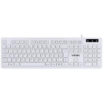 Teclado Usb Multimidia Slim Branco - Teclas Chocolate - Cabo Teclado Usb Multimidia Slim Branco - Teclas Chocolate - Cabo